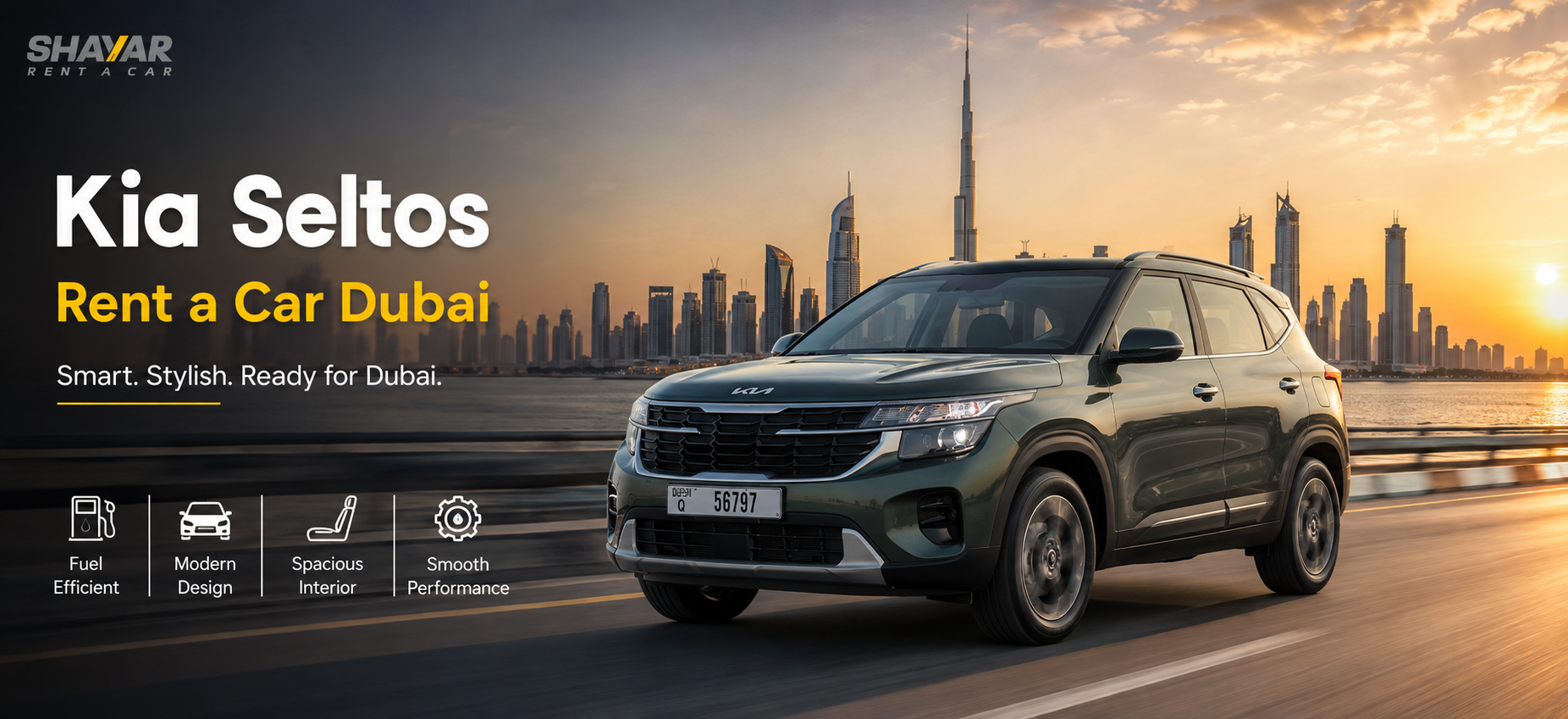 Kia Seltos Rent a Car Dubai (2026): Prices, Specs & Zero Hidden Fees